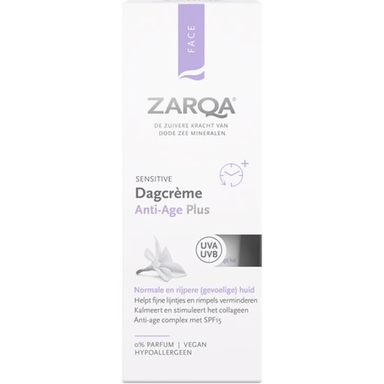 ZARQA DAGCREME ANTIAGE PLUS SENSITIVE SPF15 50ML
